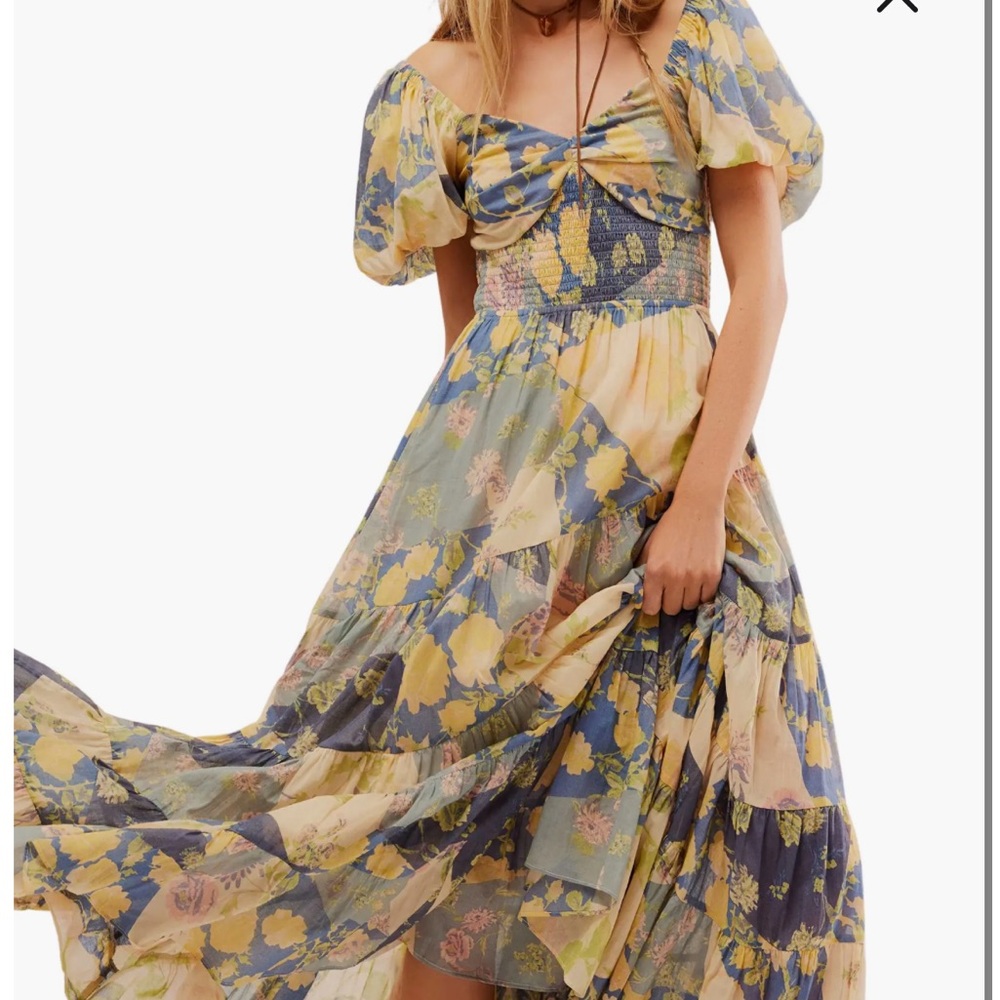 Floral Patchwork Maxi Dress